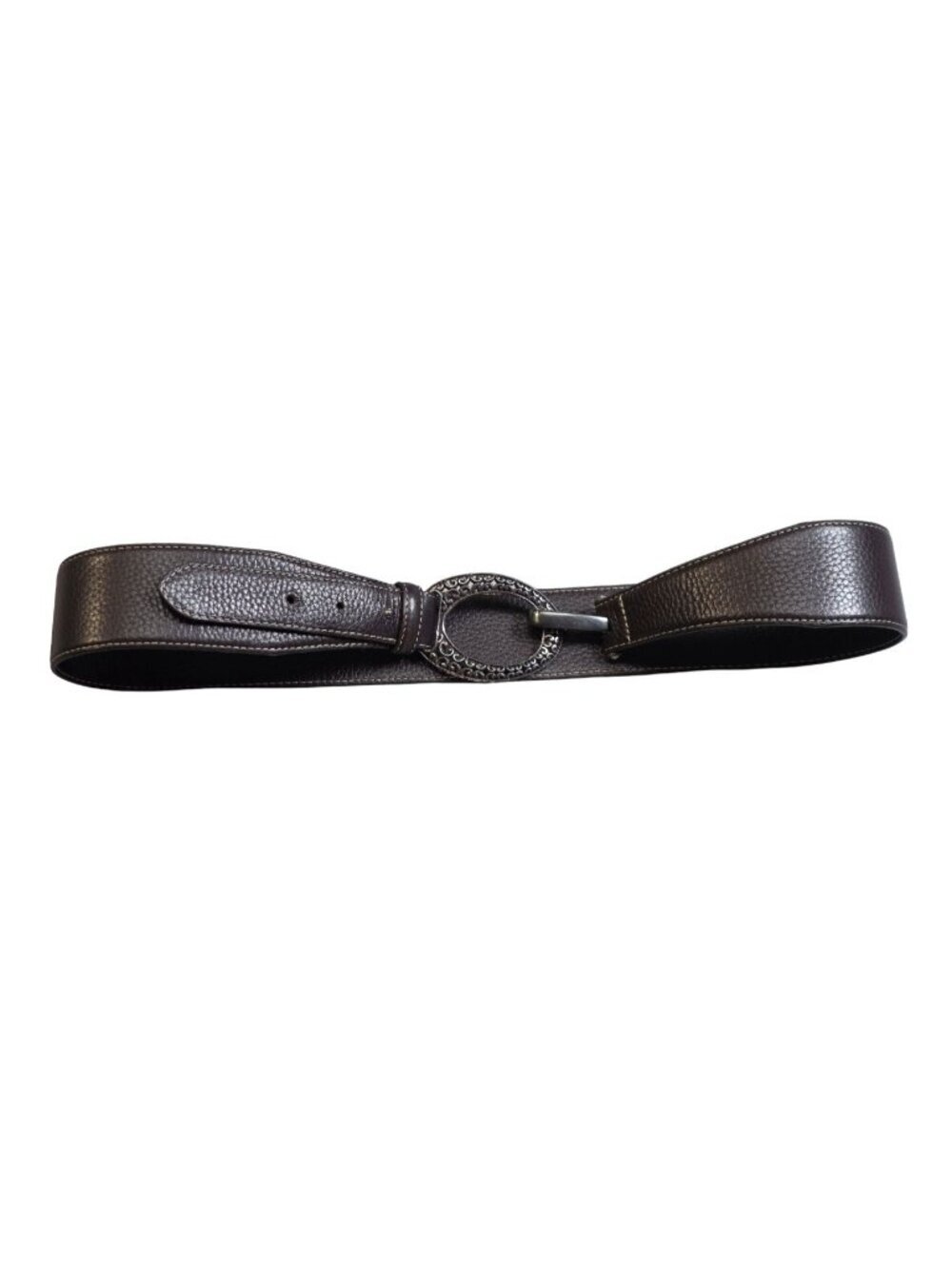 Women's - Brighton Brown & Silver Belt, Size Large